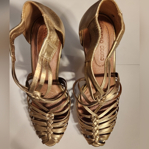 Corso Como  Golden Heels Sandals  Size 7 - Picture 8 of 11